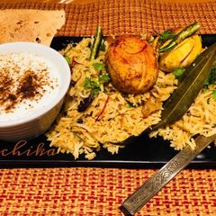 A picture of Egg Biryani.