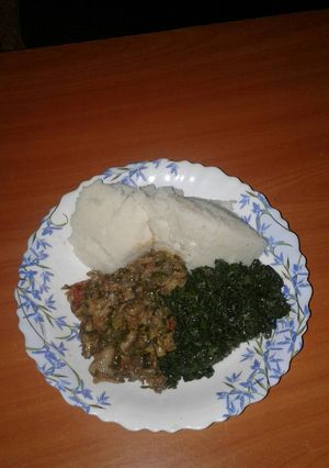 A picture of Fried matumbo & managu.