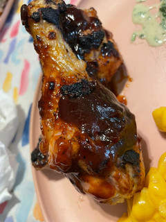 A picture of Grilled BBQ chicken legs.