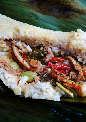 Foto resep Nasi Bakar Cumi Pete Ayam Suwir