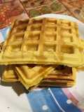Waffles con helado de Vainilla