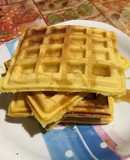 Waffles con helado de Vainilla