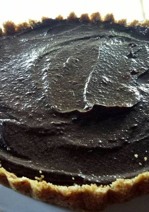 Foto resep Tart coklat (Avocado Chocolate Tart) no bake