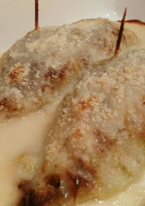 Una foto de Canelones de col