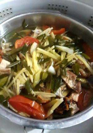 Foto resep Steam Ikan Asin + BPK 🐖🐖 (Non Halal)