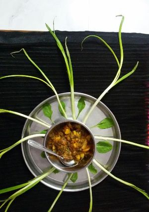 A picture of Hare bhare aloo.