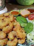 Camarones empanizados y receta de aderezo