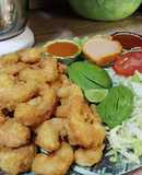 Camarones empanizados y receta de aderezo