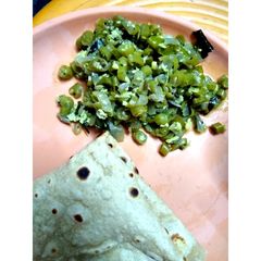 A picture of Beans palya/sabzi.