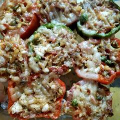 A picture of Stuffed capsicum.