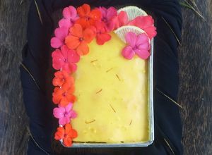 Foto resep Bolu Safron Glaze Lemon