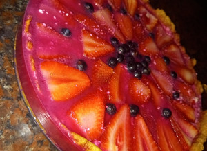 Una foto de Tarta de frutillas para diabéticos