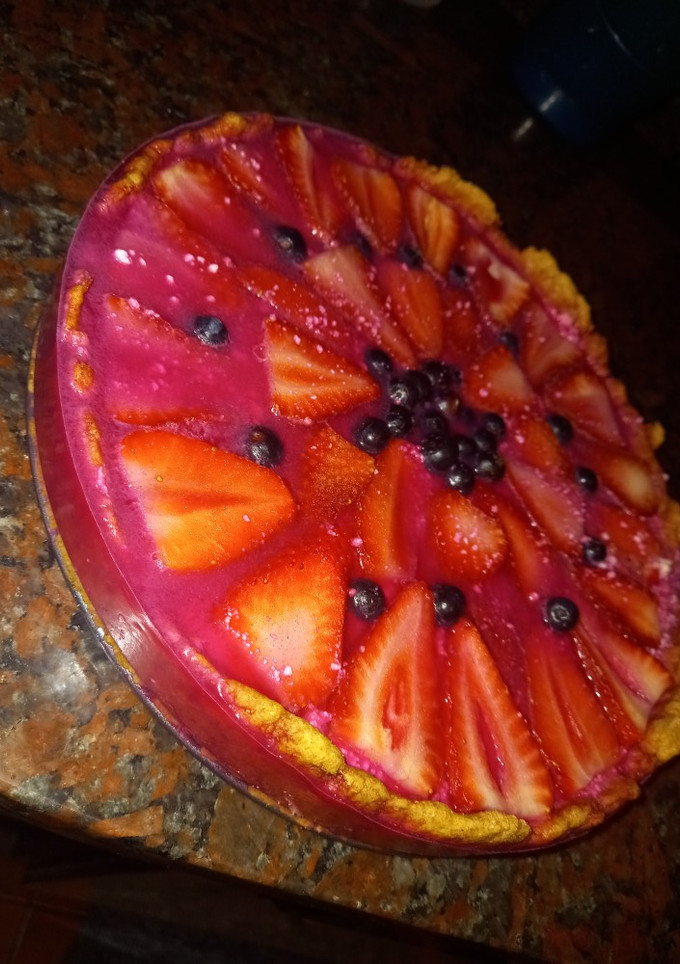Una foto de Tarta de frutillas para diabéticos