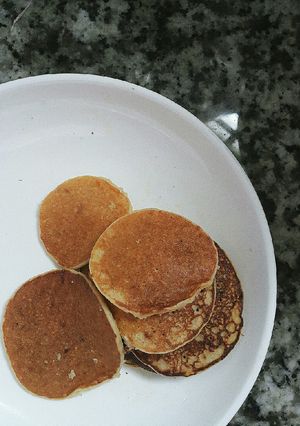 Hình của món Pancake chuối yến mạch.