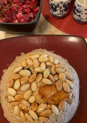صورة لوصفة رز بشراب الرمان