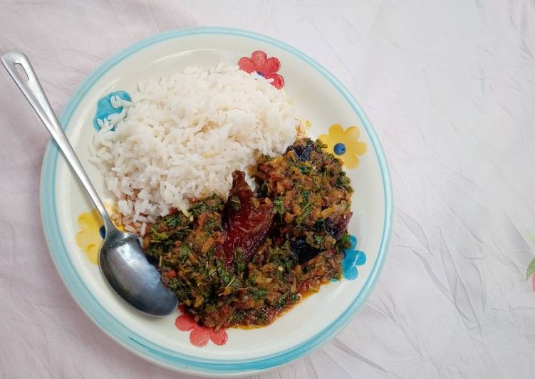 How to Cook Shinkafa da miyar alaiyahu me busashen kifi