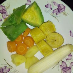 A picture of Fruits with plantain.