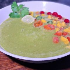 A picture of Mango gazpacho soup (weight loss soup).