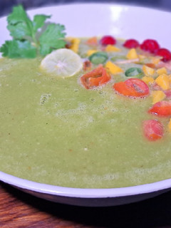 A picture of Mango gazpacho soup (weight loss soup).