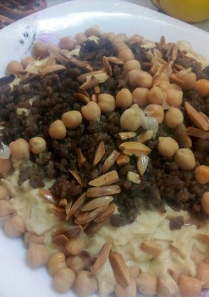 صورة لوصفة فتة حمص مع لحمة