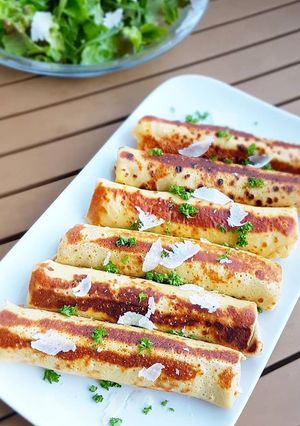 Une photo de Crêpes salées croustillantes..