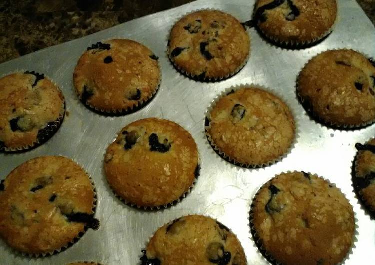 Simple Way to Prepare Homemade Blueberry Muffins