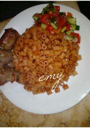 صورة لوصفة مكرونة محمره بالطماطم
