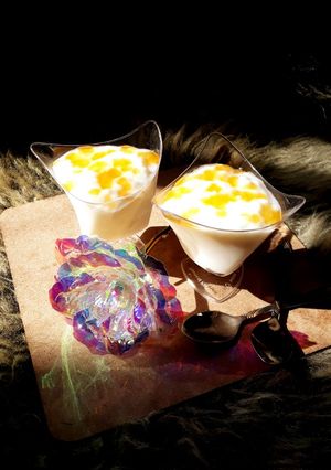 عکسی از دستور پودینگ برنج با سس پرتقال