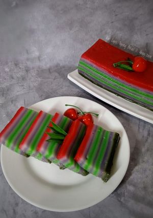 Foto resep Kue lapis tepung beras simple