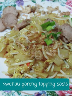 Foto resep Kwetiau goreng #topping sosis