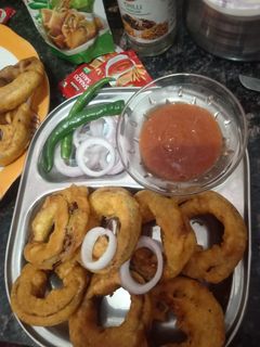 बैंगन रिंग्स पकौड़े (baingan rings pakoude recipe in Hindi) रेसिपी मुख्य फोटो