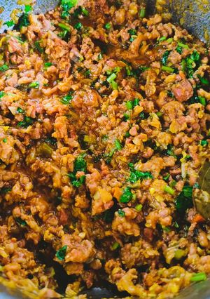 A picture of Mutton keema.