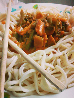 A picture of Vegetables in Thai Red Curry.