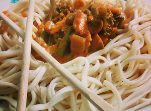A picture of Vegetables in Thai Red Curry.