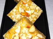 A picture of coconut burfi using mawa