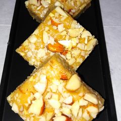 A picture of Chew coconut Khoya burfi.