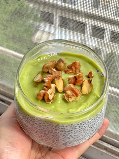 Hình của món Pudding Bơ Sữa Dừa Hạt Chia.