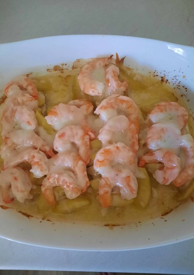 Курка з креветками
