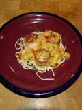 Seared scallops with pineapple