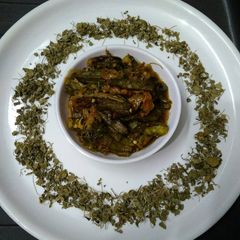 A picture of Bhindi Korma in my style.