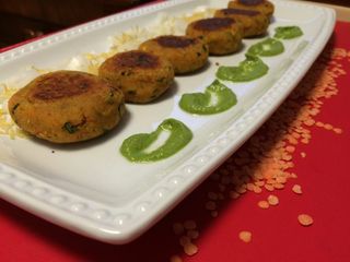 Masoor Dal Tikki With Mint And Coriander