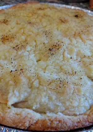 Una foto de Crumble de manzana y pera