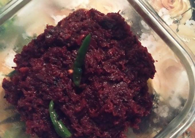 Beet bata/ bengali style mushy beetroot fry