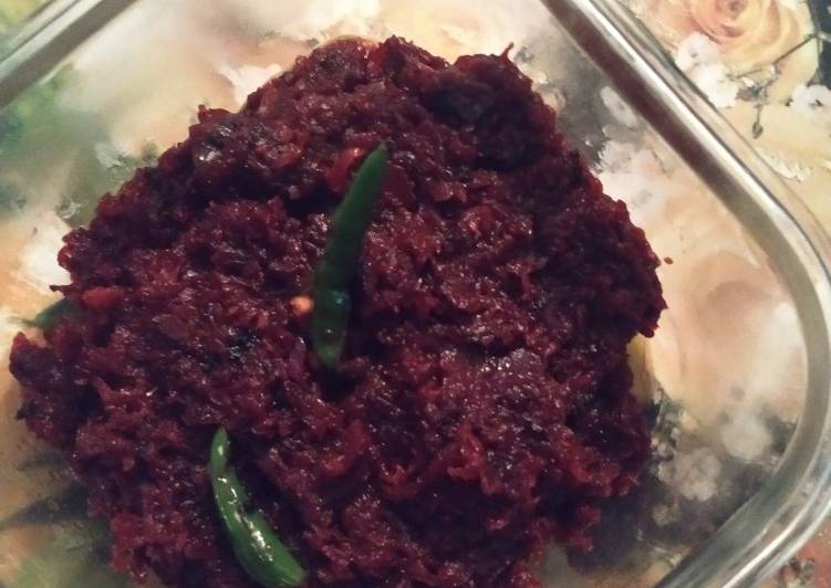 Recipe of Super Quick Homemade Beet bata/ bengali style mushy beetroot fry