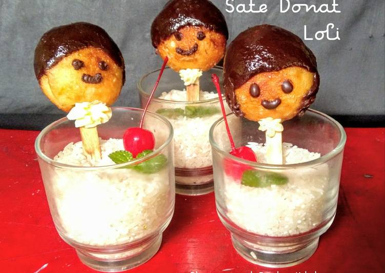 Sate Donat Loli Topping Coklat
