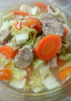 Foto resep Cah Sawi putih Baso