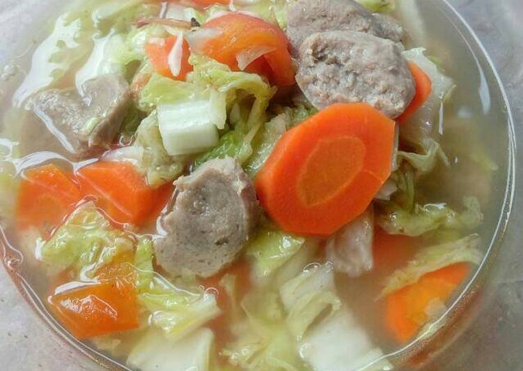 Cara Bikin Cah Sawi putih Baso Irit Anti Gagal