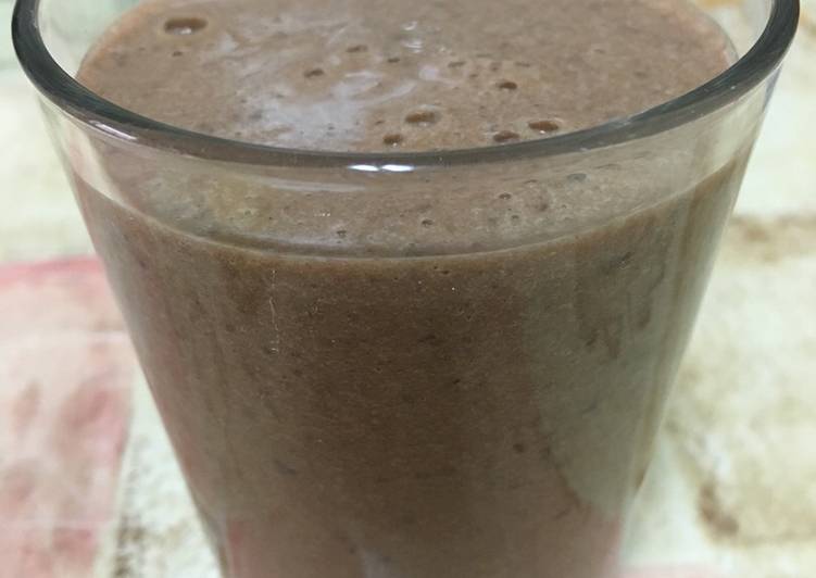Smoothie de fruta y chocolate
