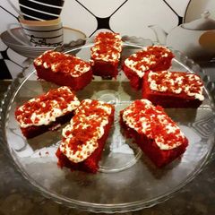 A picture of Red Velvet Pastries 🍰🍰🍰.