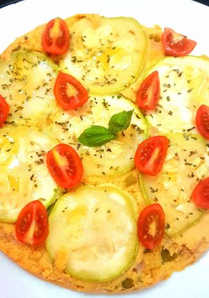 Foto principal de 😁Tarta de garbanzo con calabacín, cebolla y tomate 😁